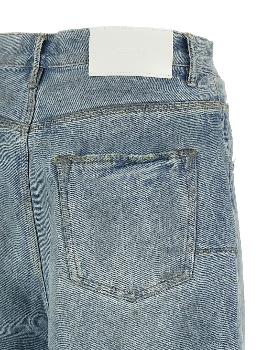 PURPLE Blue Cotton Bermuda Shorts