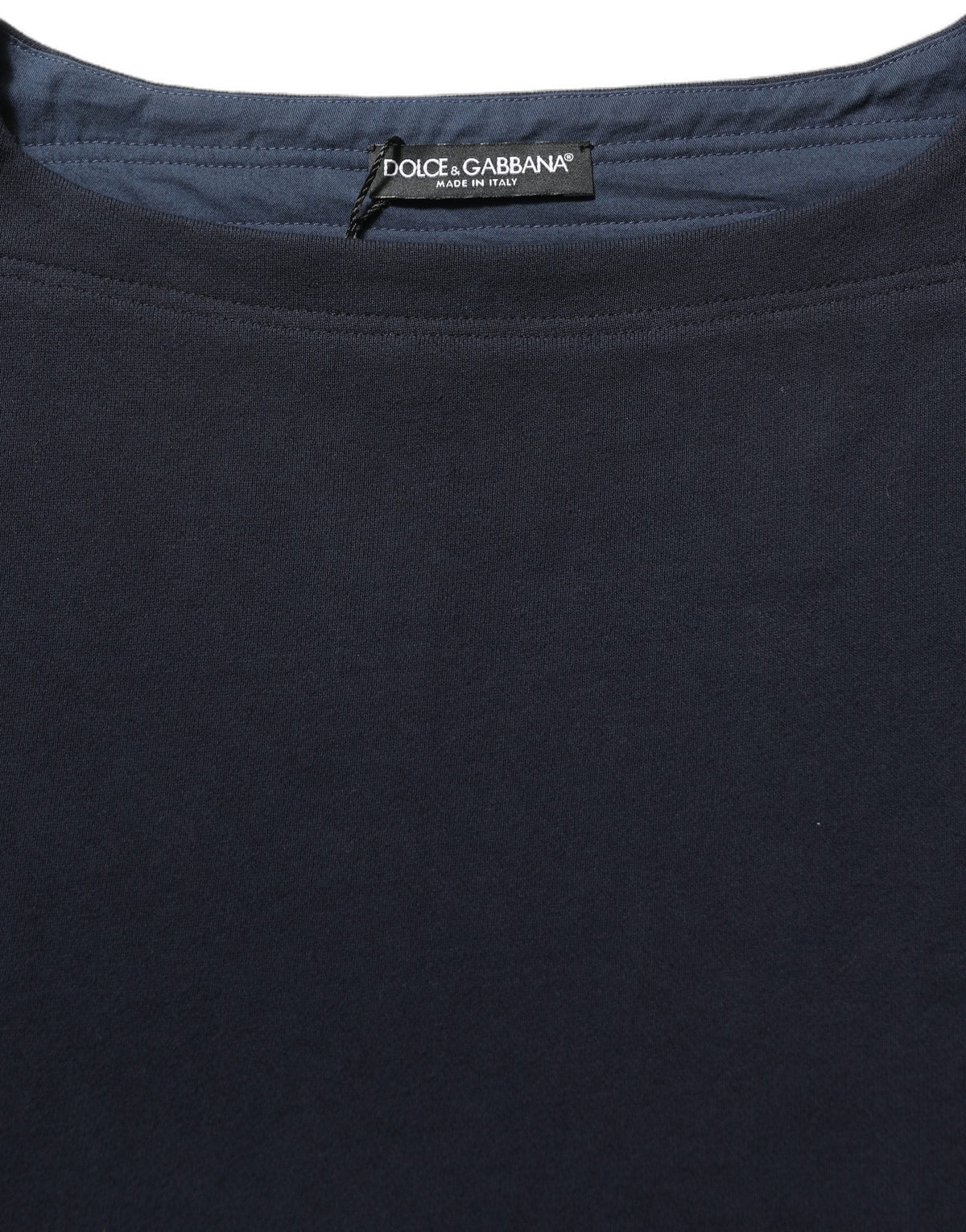Dolce & Gabbana Dark Blue Logo Cotton Sweatshirt Sweater