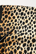 Dolce & Gabbana Brown Leopard Print Silk Sheath Midi Dress