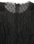 Dolce & Gabbana Black Lace Trim Sleeveless A-line Mini Dress