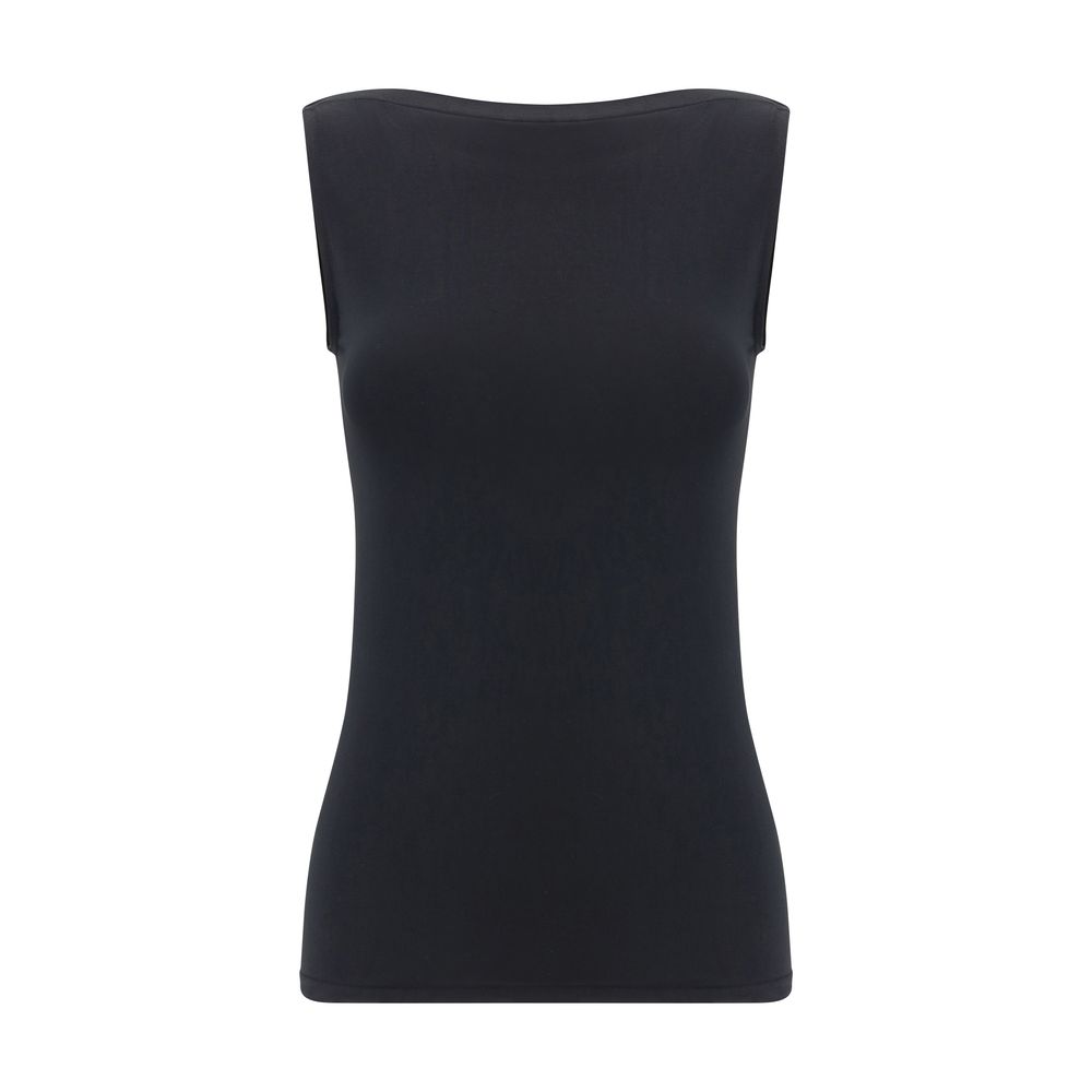 Black Modal Sleeveles T-Shirt