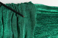Dolce & Gabbana Metallic Green Sleeveless Plissé Gown Dress