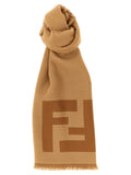 Fendi Brown Virgin Wool Foulard