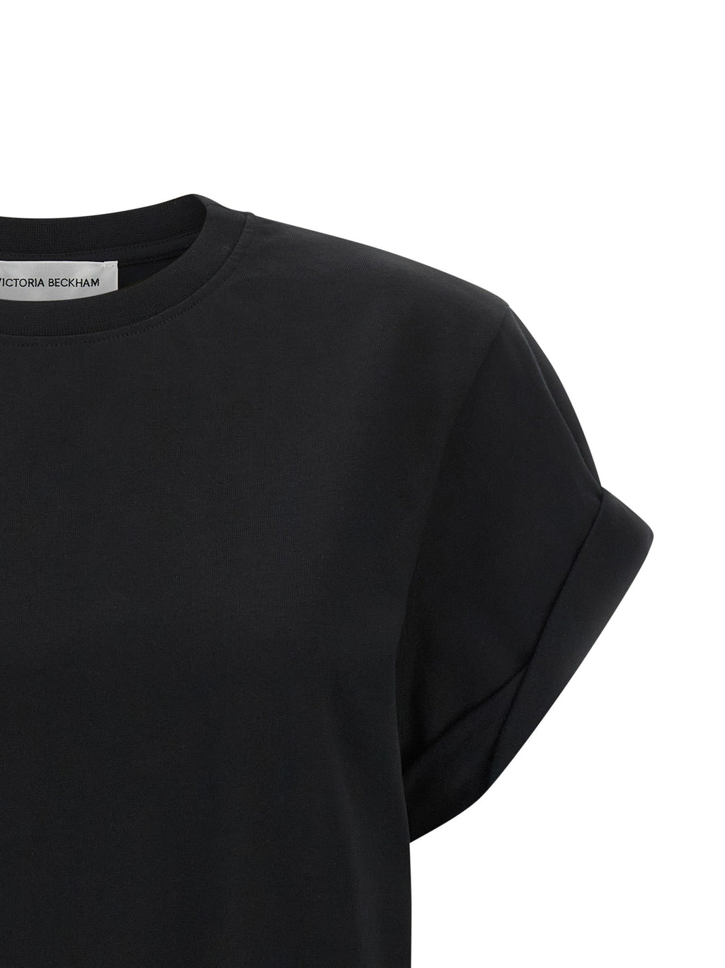 Victoria Beckham Black Cotton T-Shirt