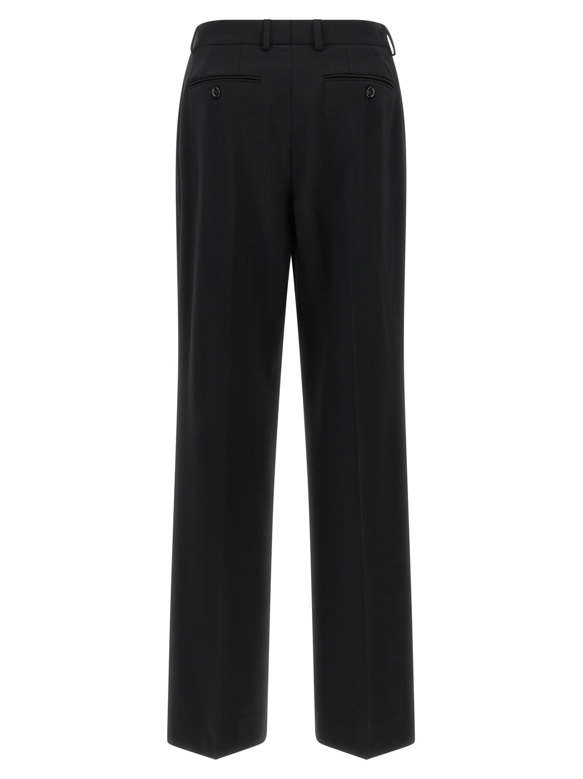 Dolce & Gabbana Black Virgin Wool Casual Pants