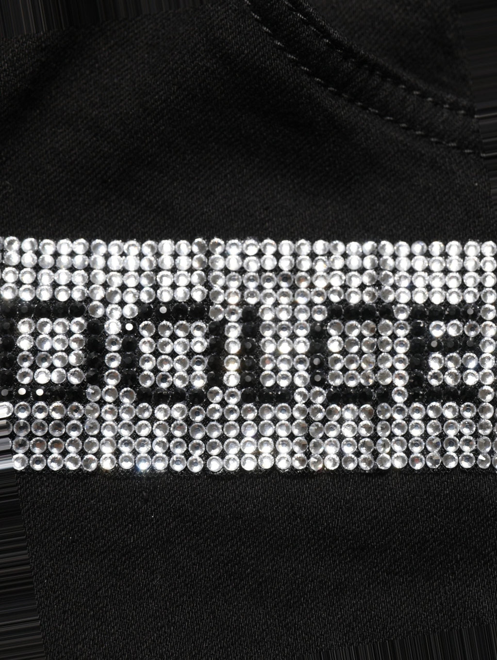 Dolce & Gabbana Black Grace Rhinestone HighWaist Denim Jeans