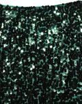 Dolce & Gabbana Green Sequin High Waist Pencil Cut Midi Skirt