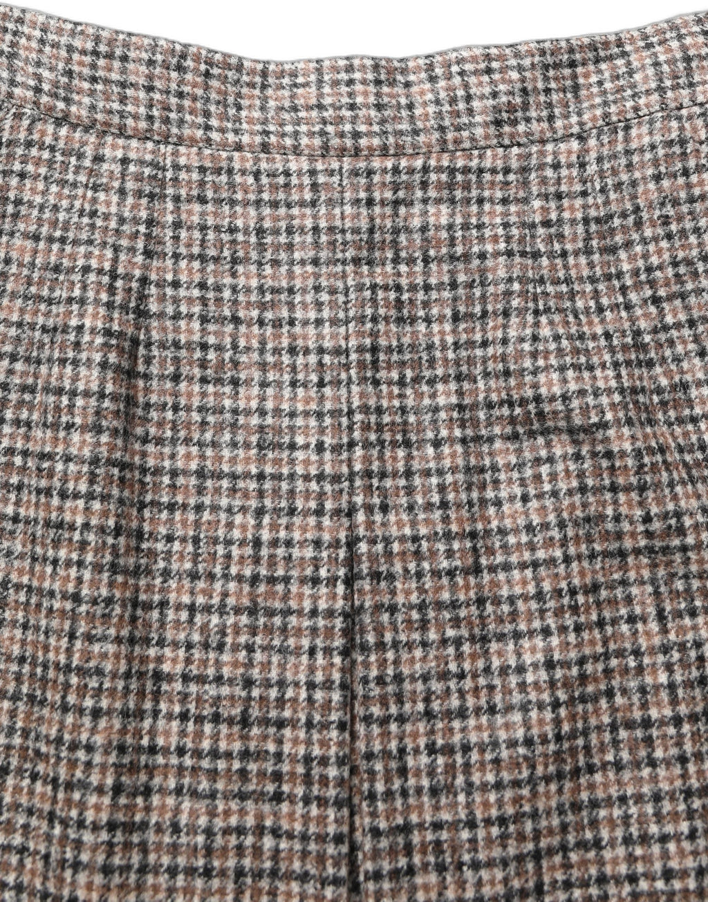Dolce & Gabbana Brown Tweed High Waist A-line Mini Skirt