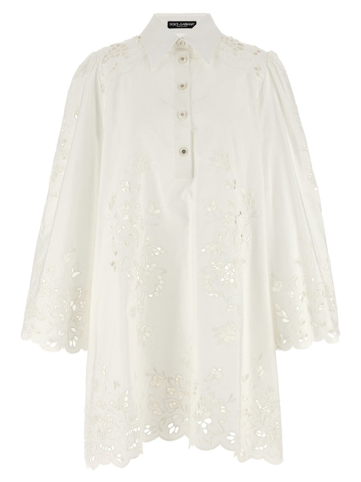Dolce & Gabbana White Cotton Short Dress