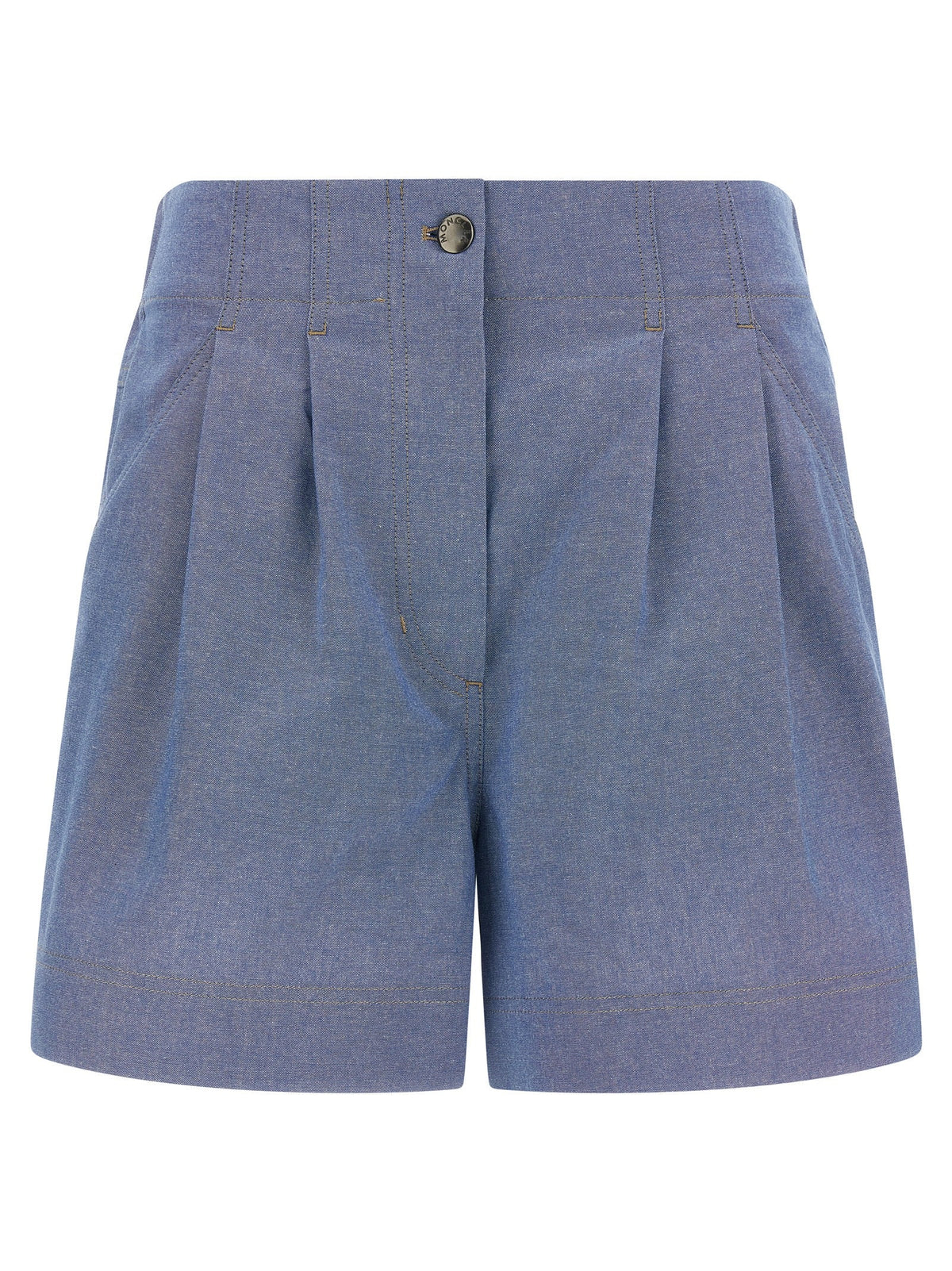 Moncler Grenoble Blue Cotton Bermuda Shorts