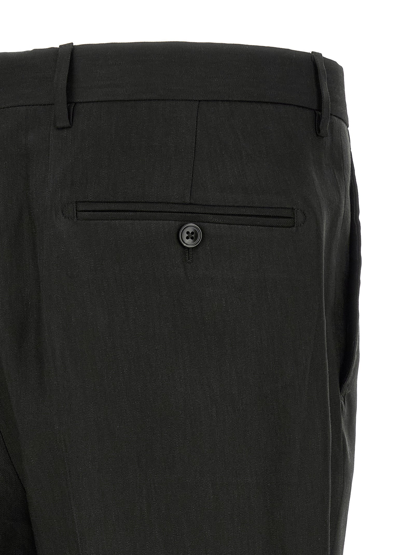 Tagliatore Black Linen Two-Piece Suit