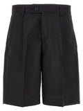 MFPEN Black Wool Bermuda Shorts