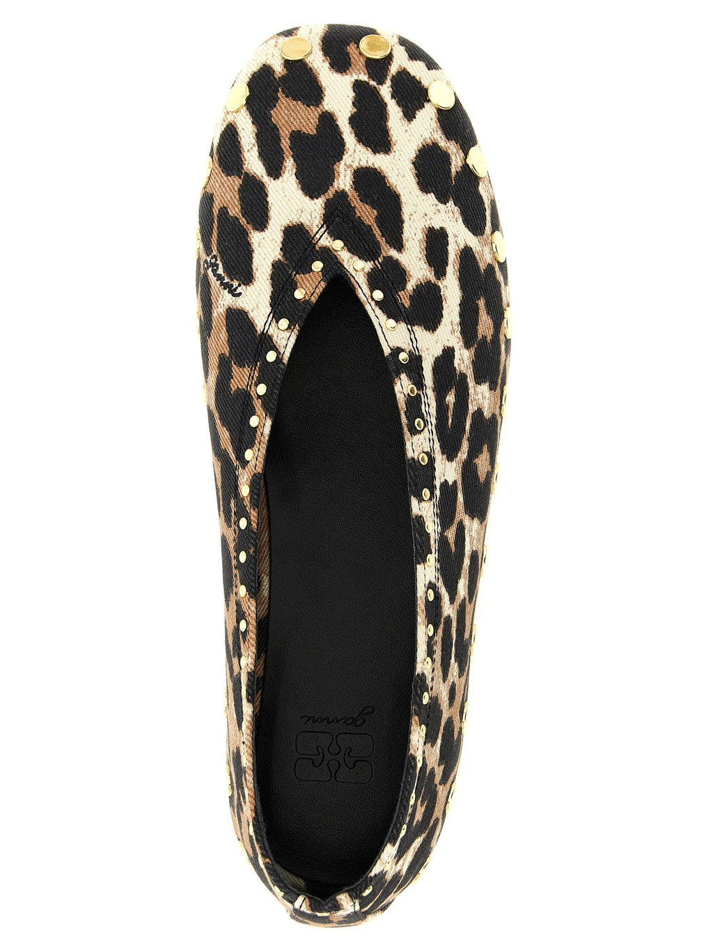 Ganni Multicolor Cotton Ballet Flats