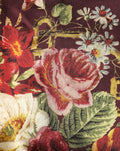 Dolce & Gabbana Burgundy Floral HighWaist A-line Mini Skirt
