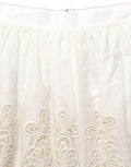 Dolce & Gabbana White Floral Embroidered A-line Mini Skirt