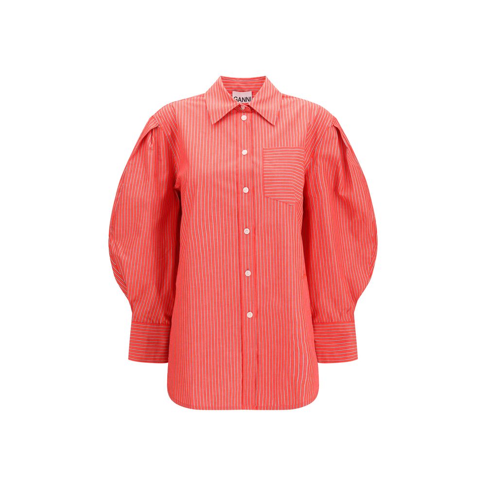 Ganni Red Cotton Blouse