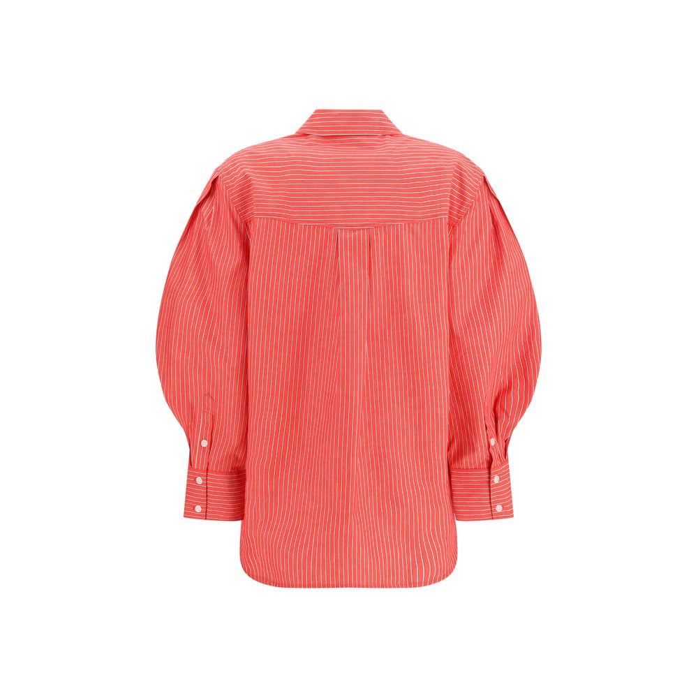 Ganni Red Cotton Blouse