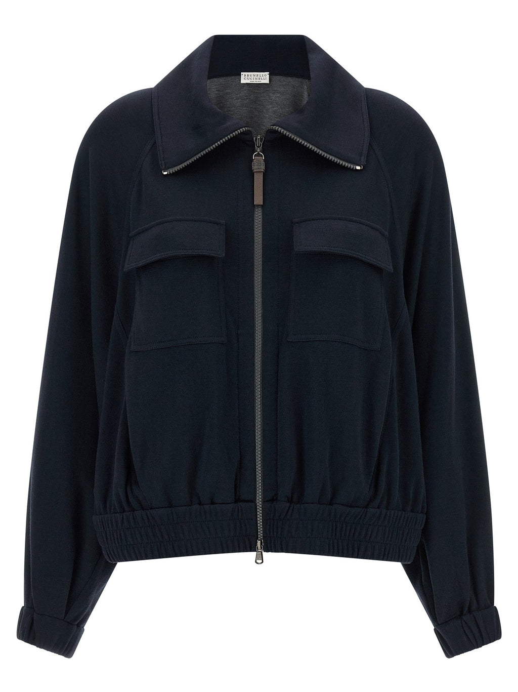 Brunello Cucinelli Blue Cotton Bomber