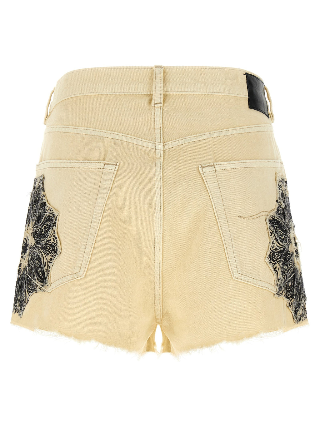 R13 Beige Cotton Bermuda Shorts