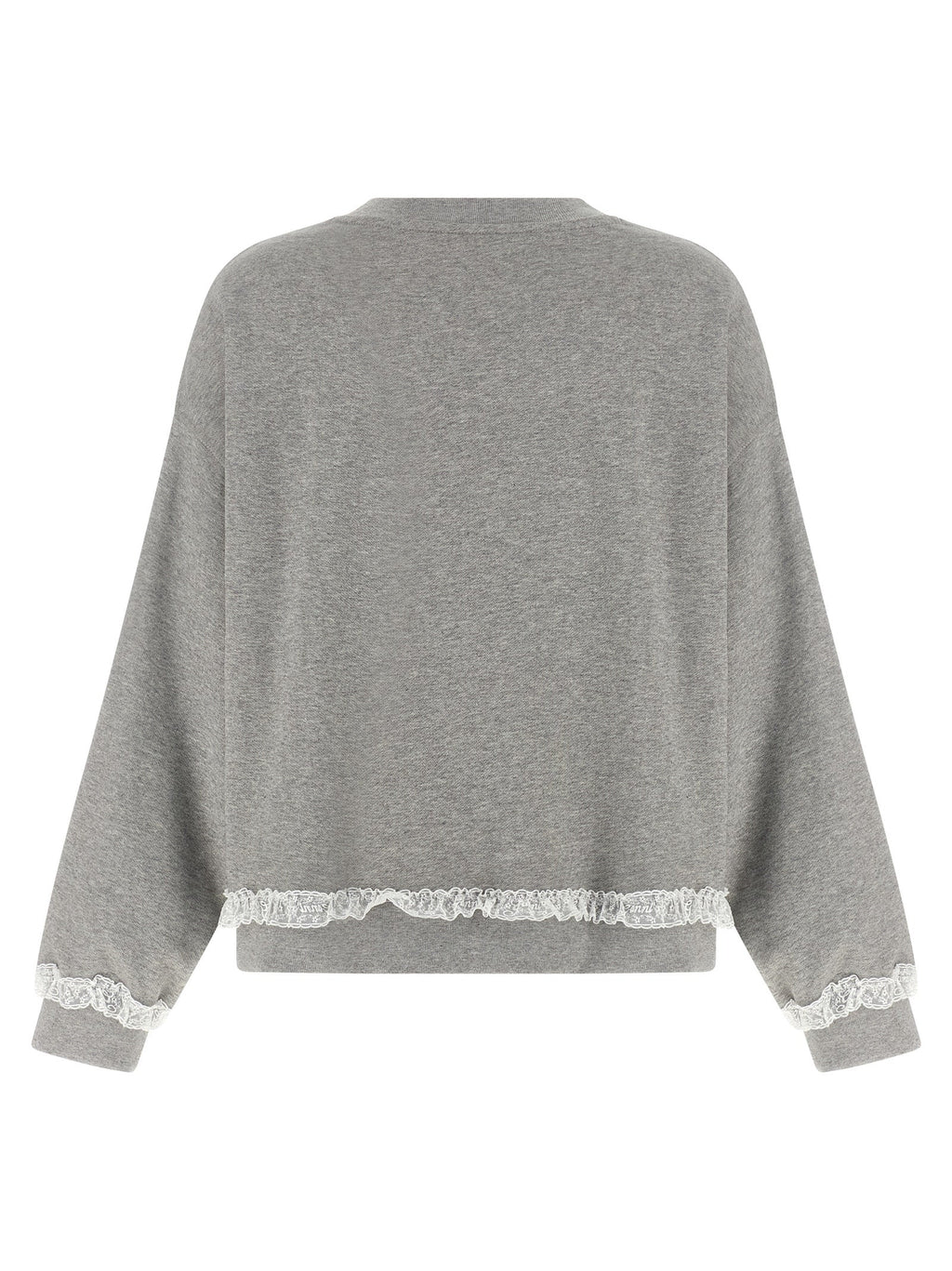 Ganni Gray Organic Cotton Sweatshirt