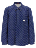 Gucci Blue Cotton Biker Jacket
