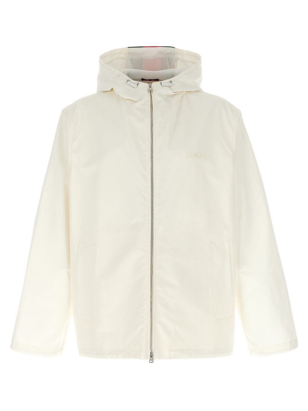 Gucci White Cotton Shell Jacket