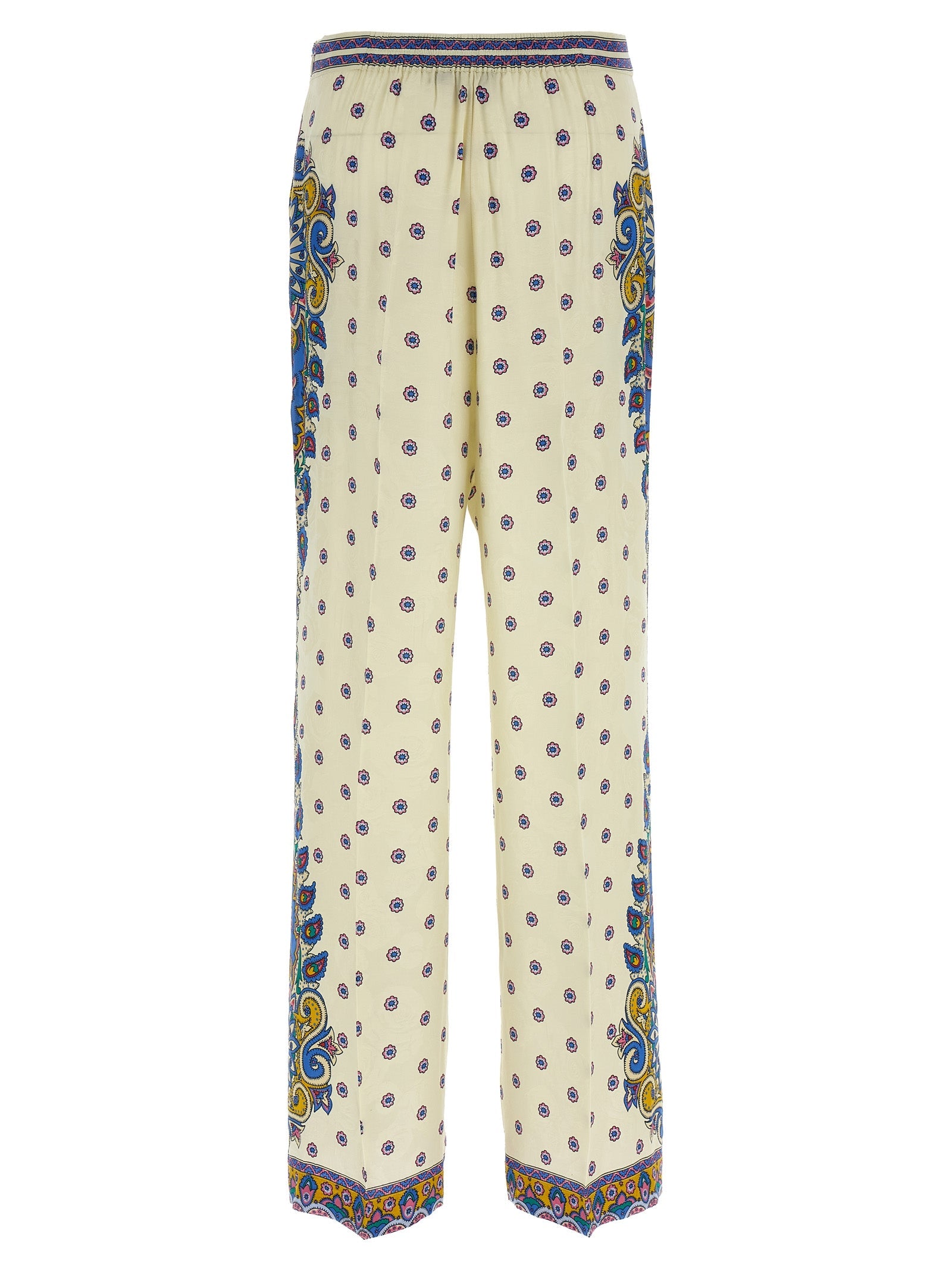 Etro White Viscose Casual Pants