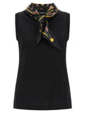 Dolce & Gabbana Black Cotton Sleeveles T-Shirt