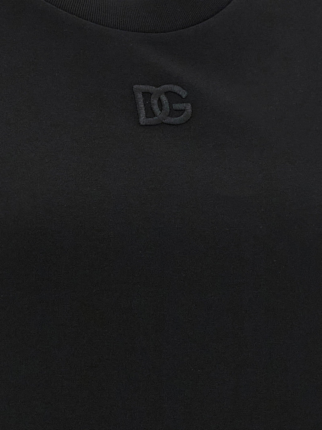Dolce & Gabbana Black Cotton Sleeveles T-Shirt