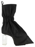 Rick Owens Black Calfskin Ankle Boots