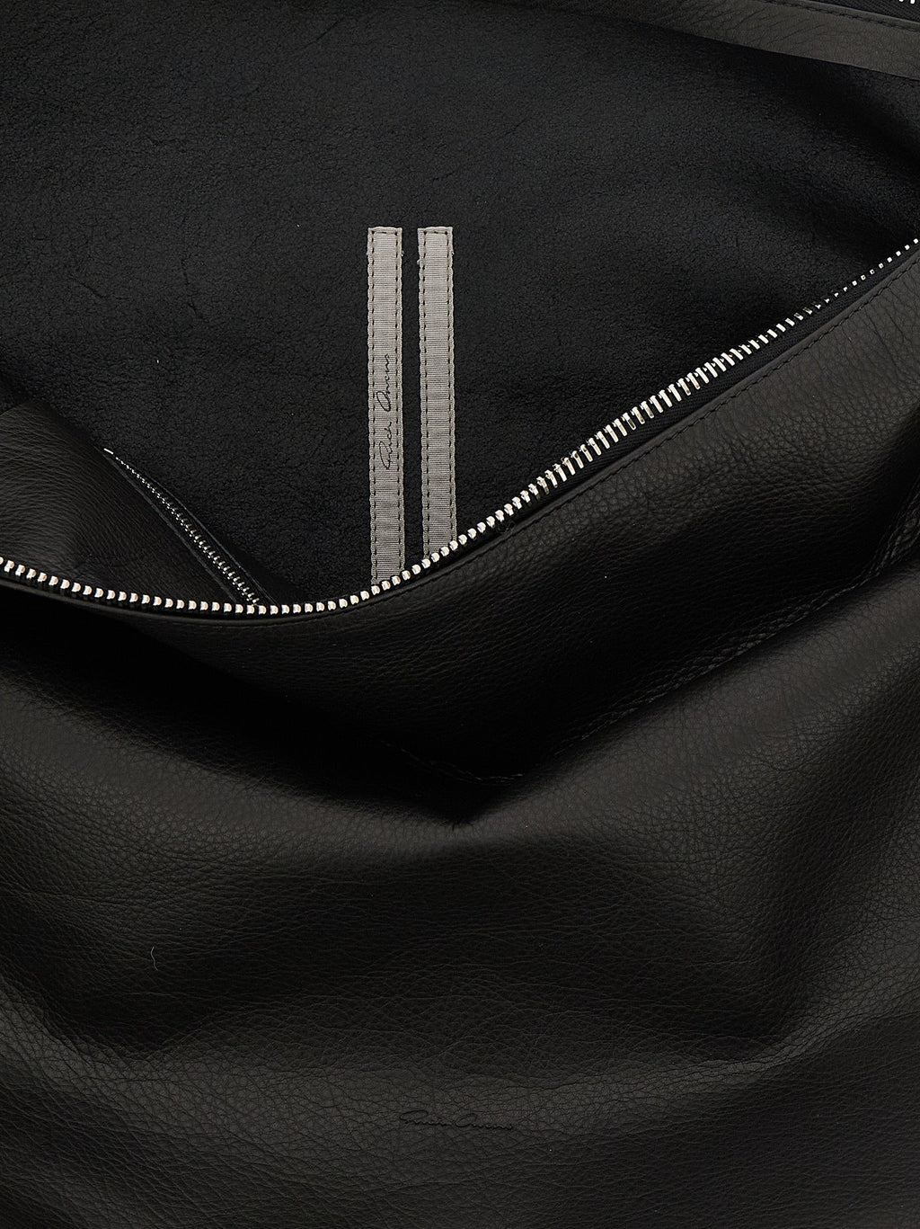 Rick Owens Black Calfskin Shoulder Bag