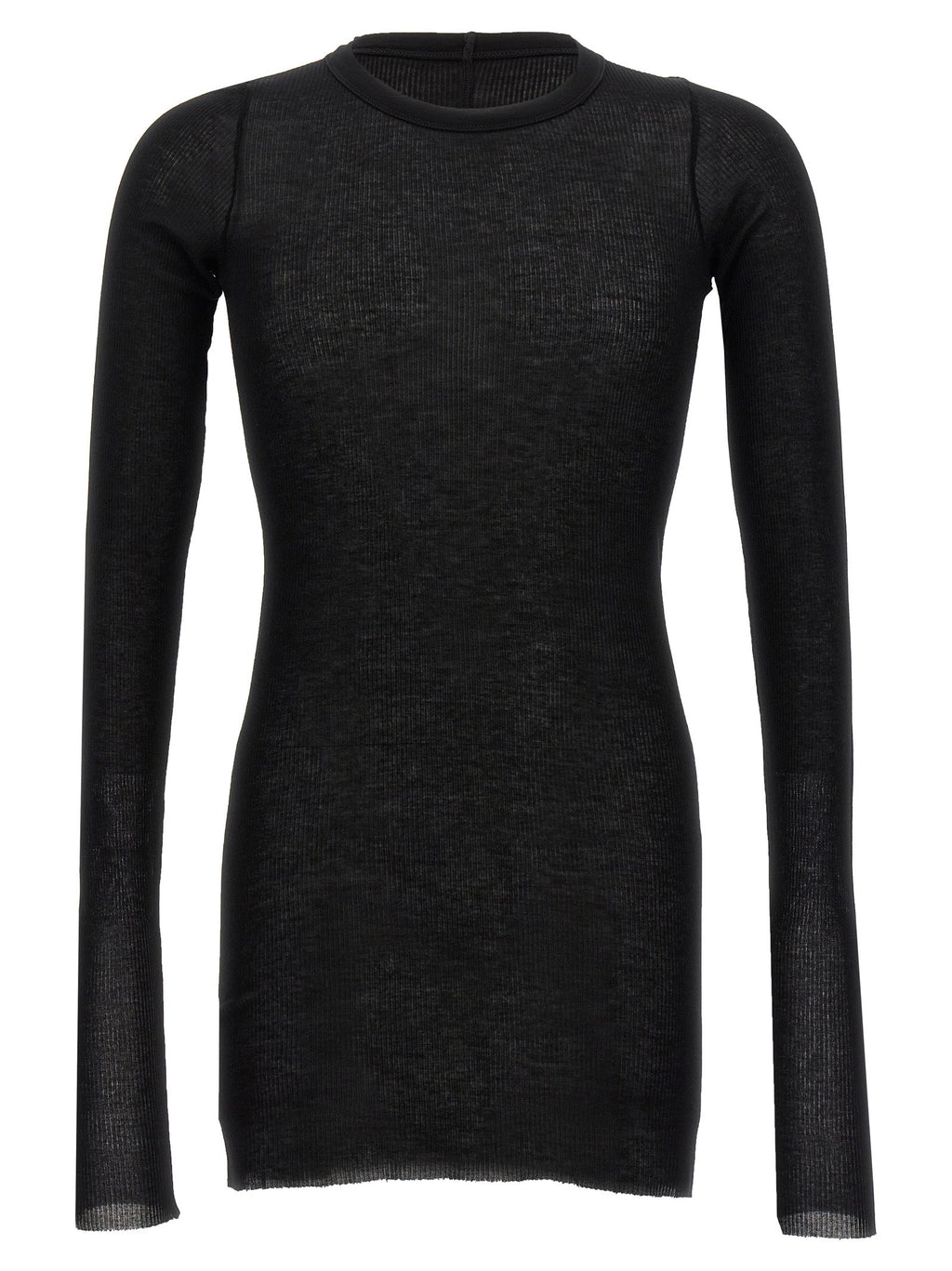 Rick Owens Black Viscose T-Shirt