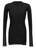 Rick Owens Black Viscose T-Shirt