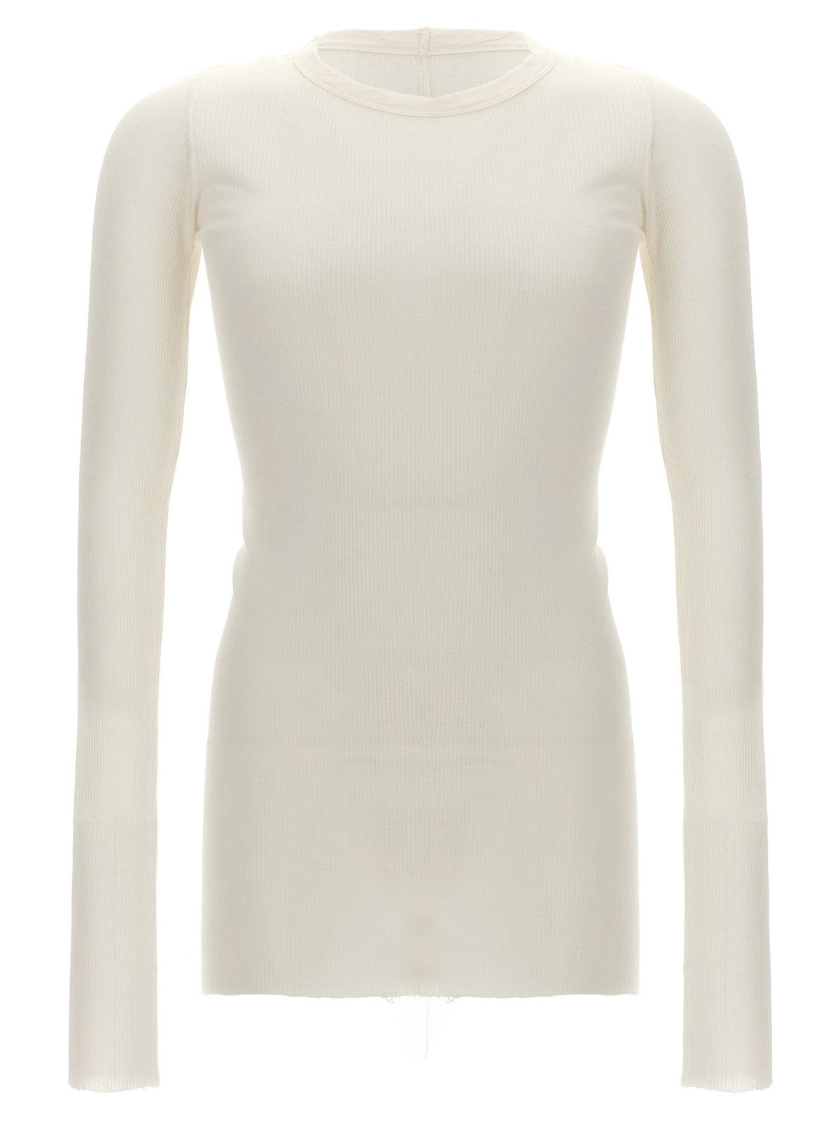 Rick Owens White Viscose T-Shirt