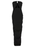 Rick Owens Black Wool Long Dress