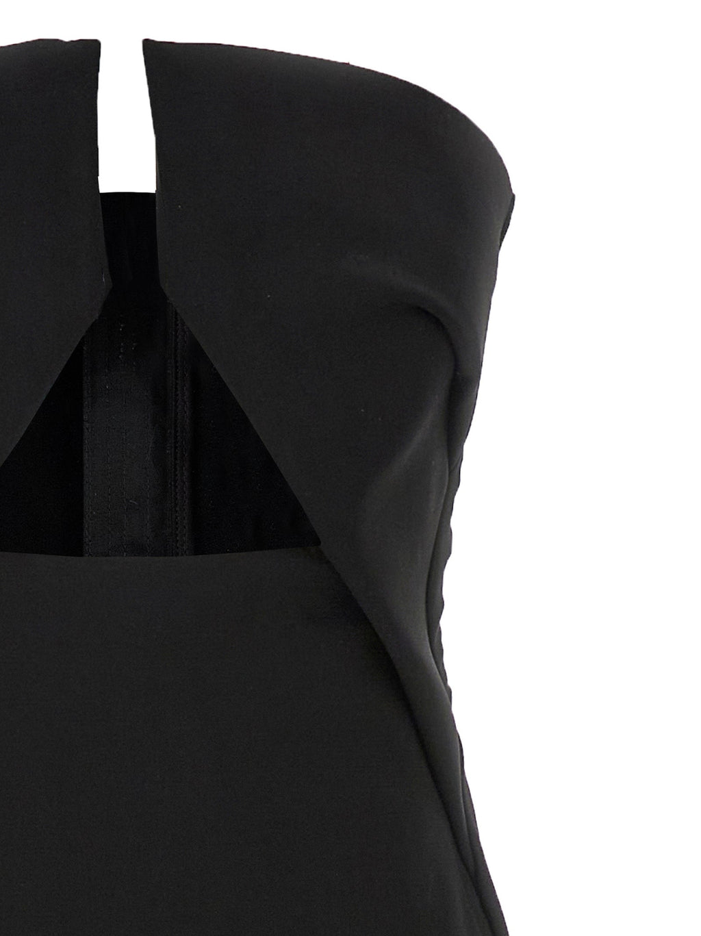 Rick Owens Black Wool Long Dress