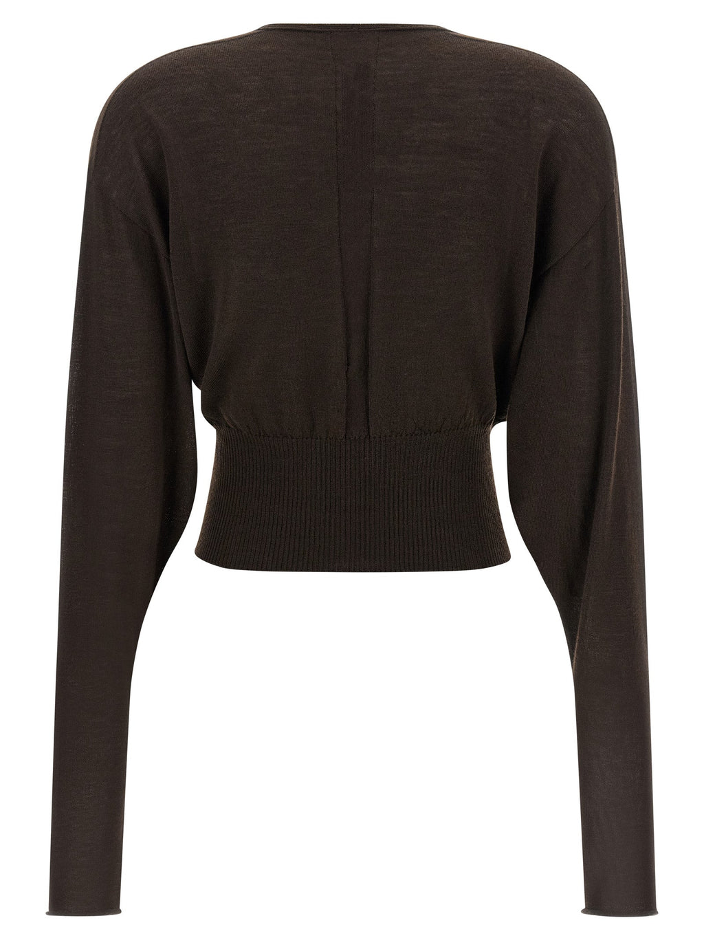 Rick Owens Brown Virgin Wool Shirt