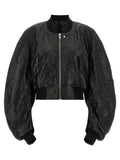 Rick Owens Black Lamb Leather Leather Jacket