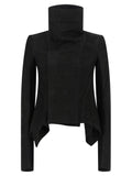Rick Owens Black Lamb Leather Leather Jacket