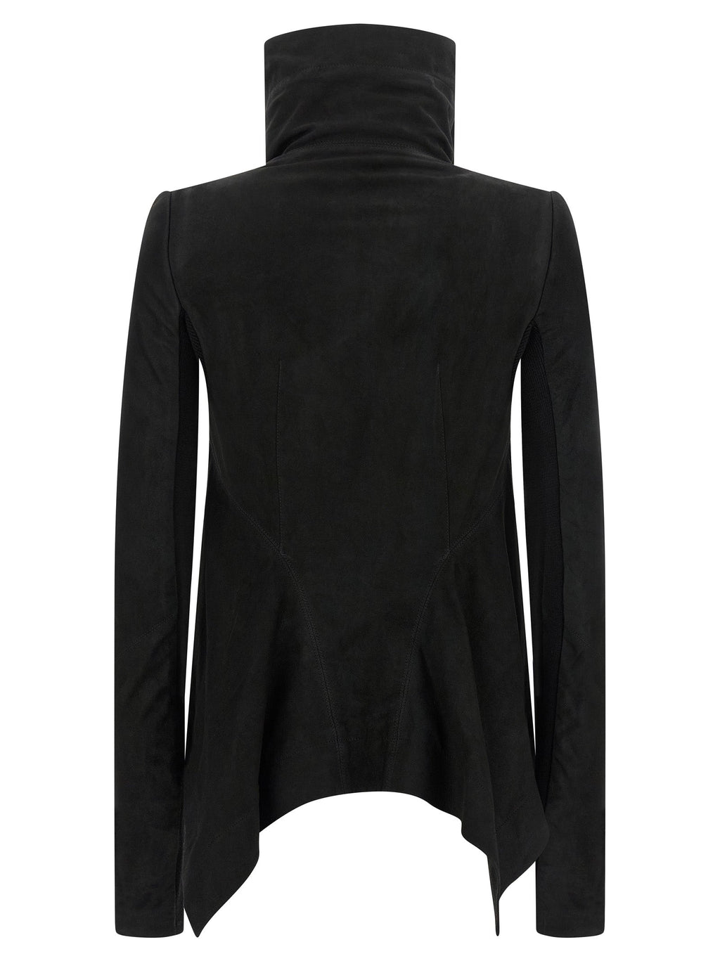 Rick Owens Black Lamb Leather Leather Jacket