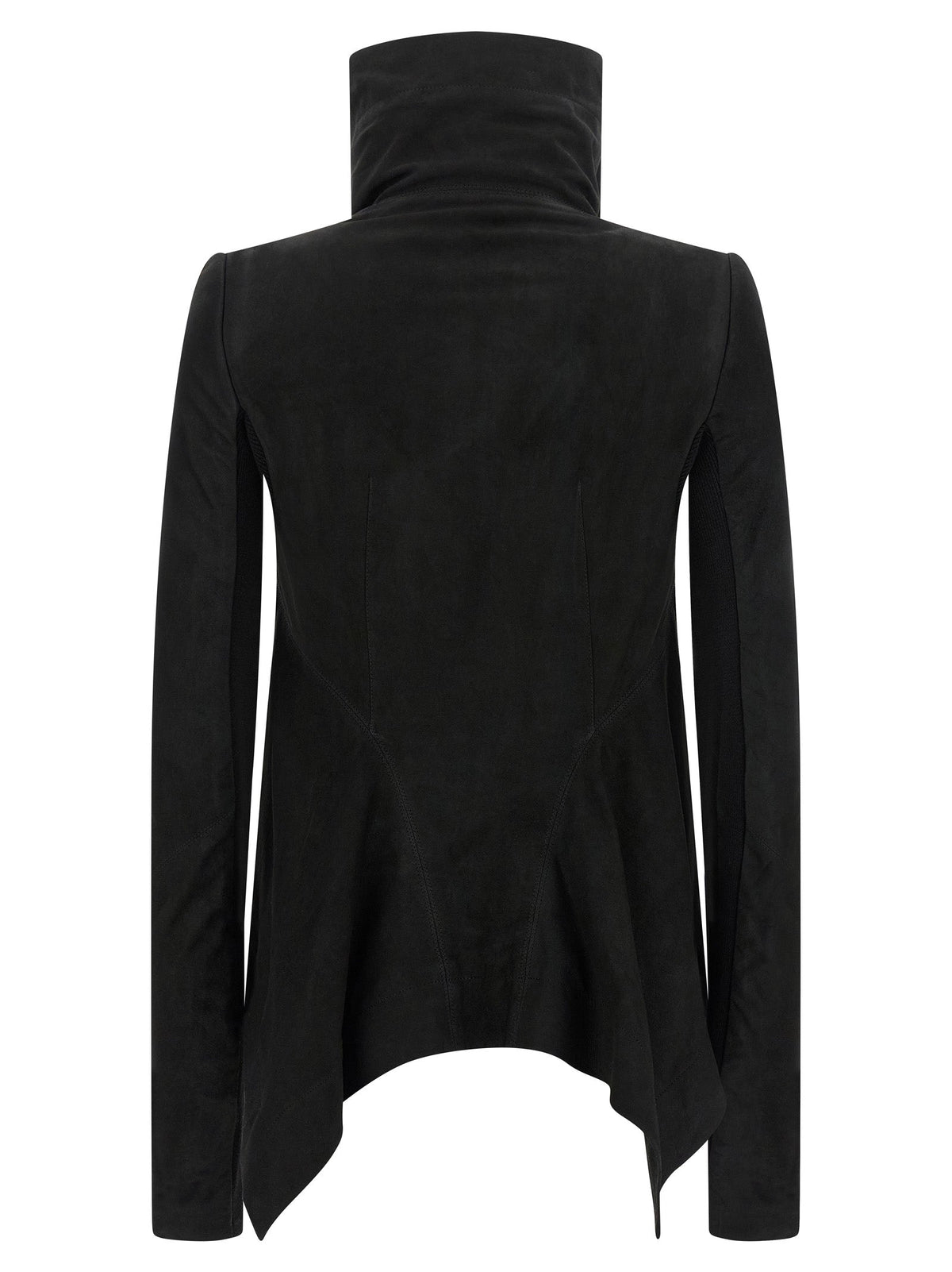 Rick Owens Black Lamb Leather Leather Jacket