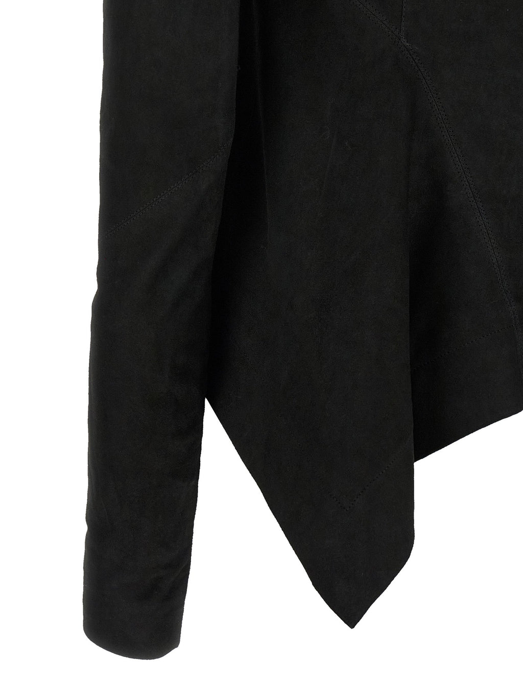 Rick Owens Black Lamb Leather Leather Jacket