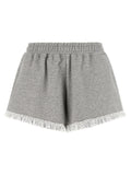 Ganni Gray Organic Cotton Bermuda Shorts