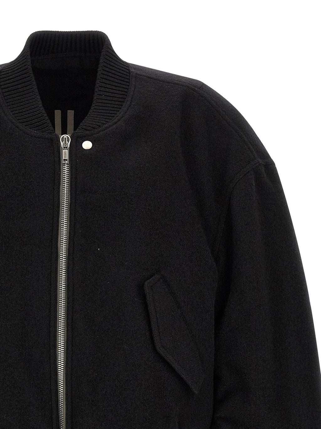 Rick Owens Black Virgin Wool Bomber