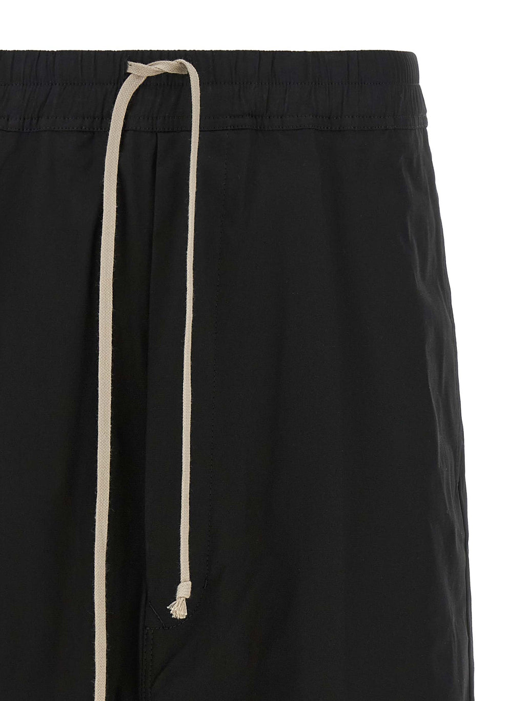 Rick Owens Black Cotton Bermuda Shorts