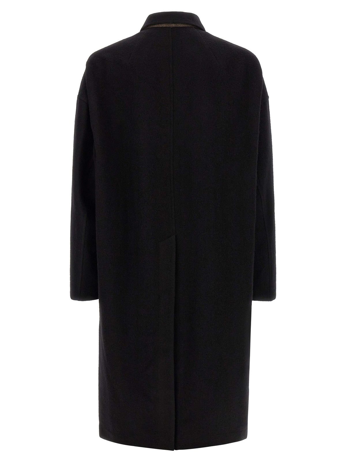 Rick Owens Black Virgin Wool Coat