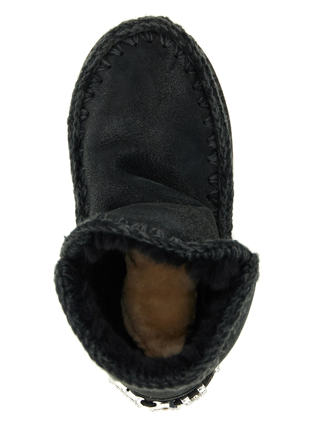 Mou Black Lamb Leather Ankle Boots