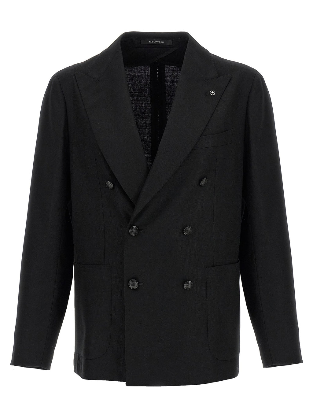 Tagliatore Black Virgin Wool Blazer