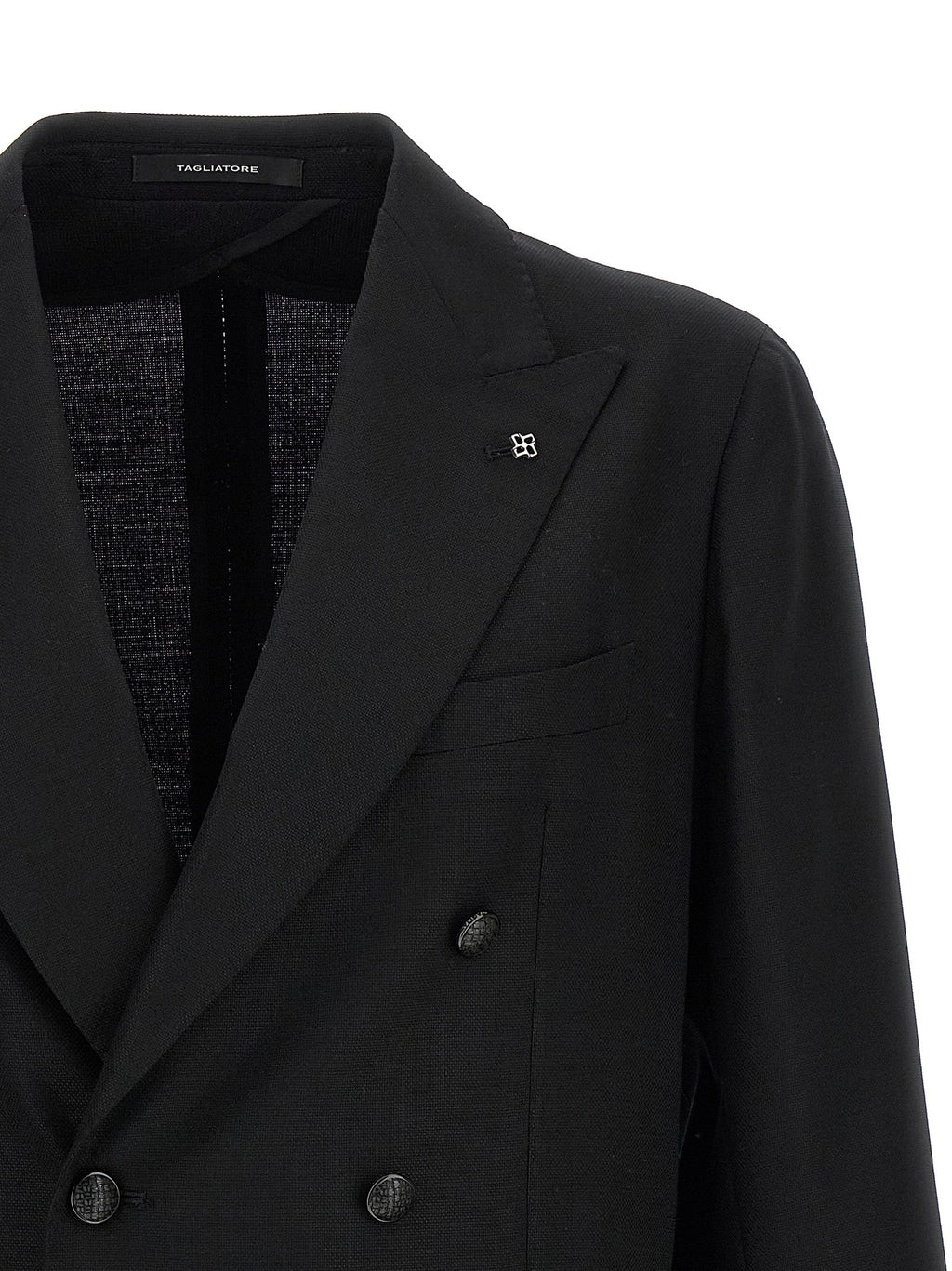 Tagliatore Black Virgin Wool Blazer