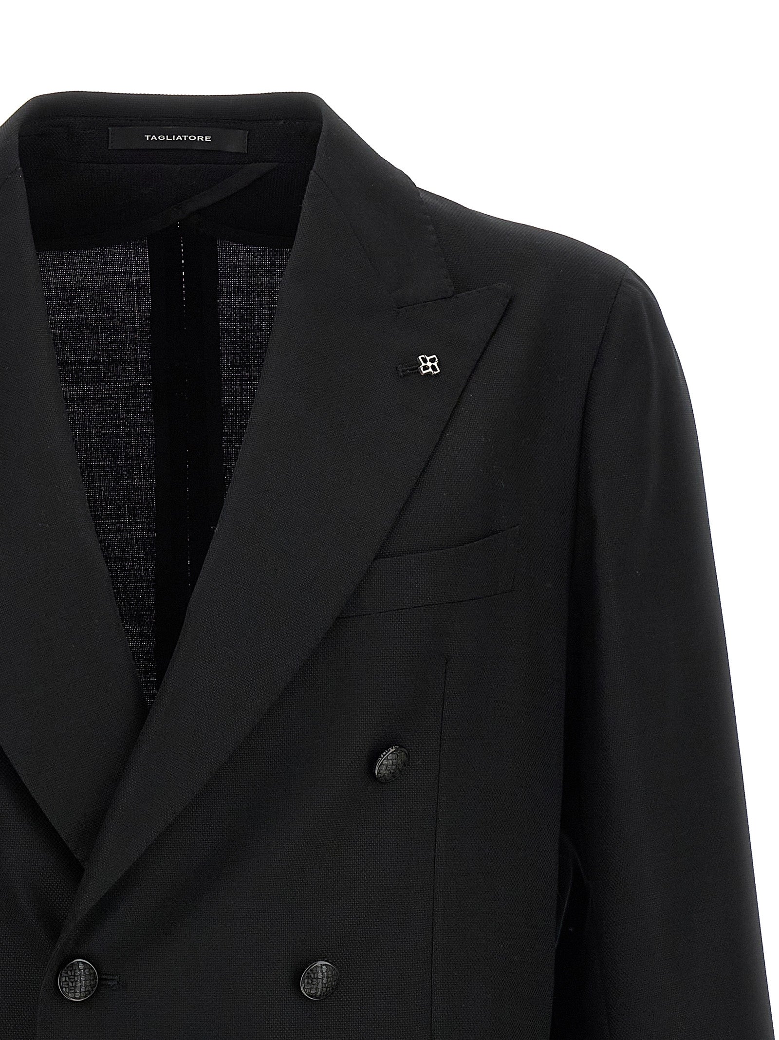Tagliatore Black Virgin Wool Blazer